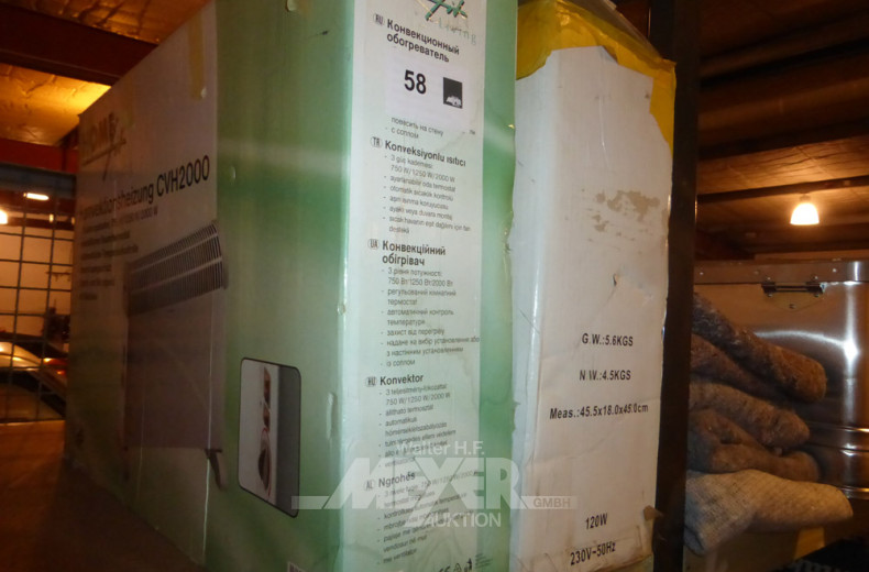 Konvektionsheizung, 2.000 W