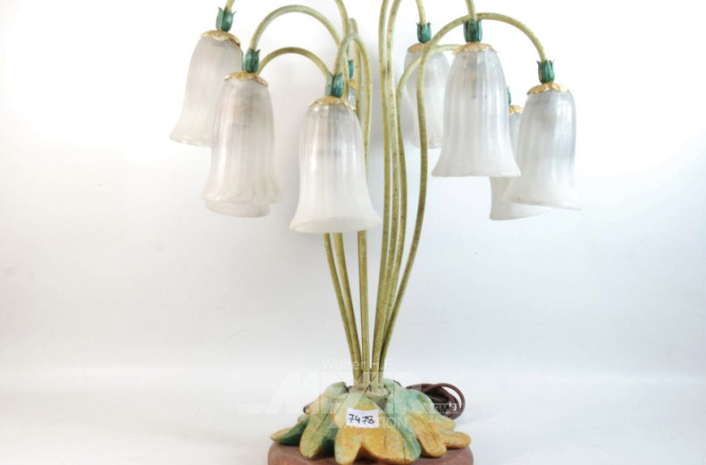 Tischlampe, 9-flammig,