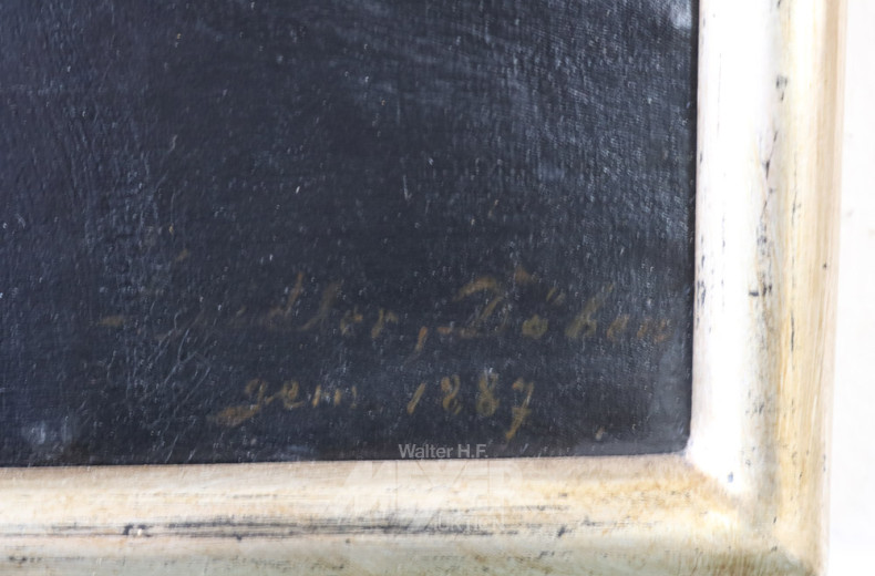 2 Gemälde ''Damen/Herren-Portraits''