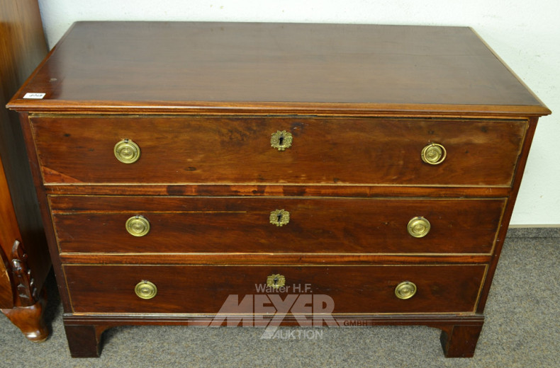 engl. Kommode, Mahagoni, 3 Züge,