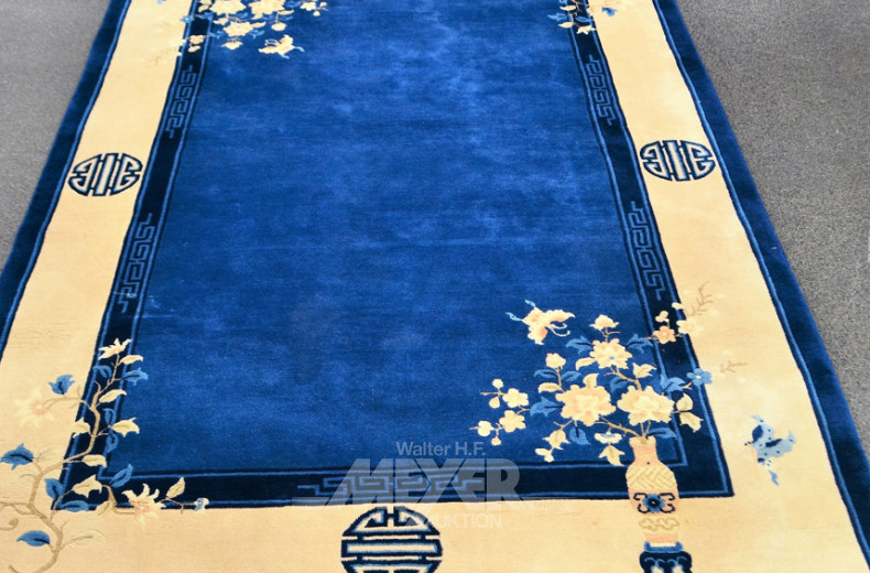 China-Teppich, rosé-blaugrundig,