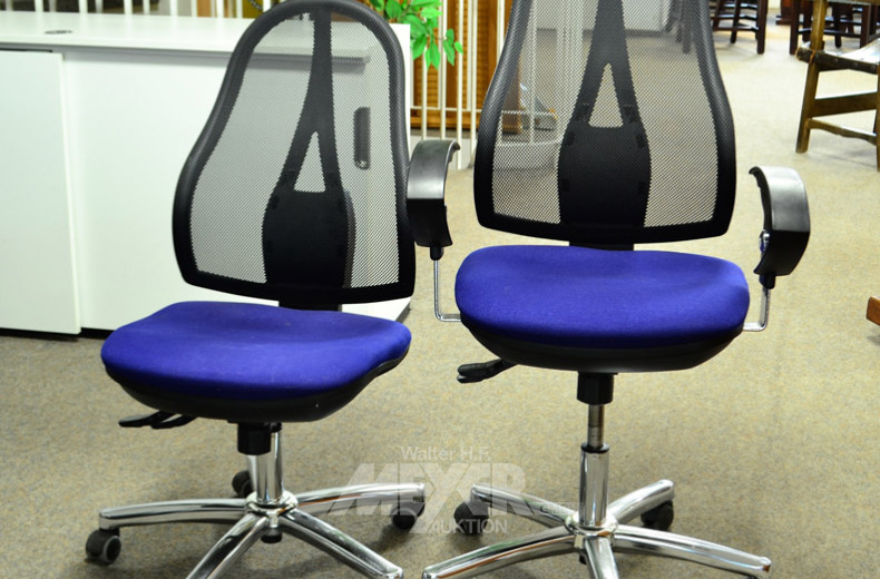 3 Armlehn- Bürodrehstühle Topstar/Intertec