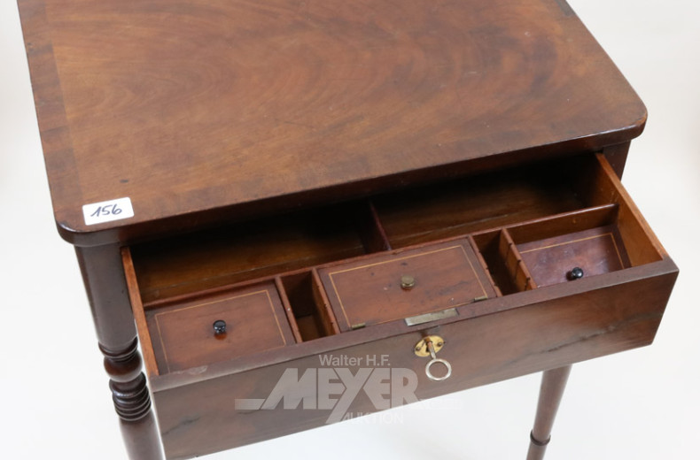 kl. Nähtisch um 1900, Mahagoni,
