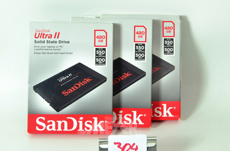 3 SSD-Festplatten ''SanDisk''