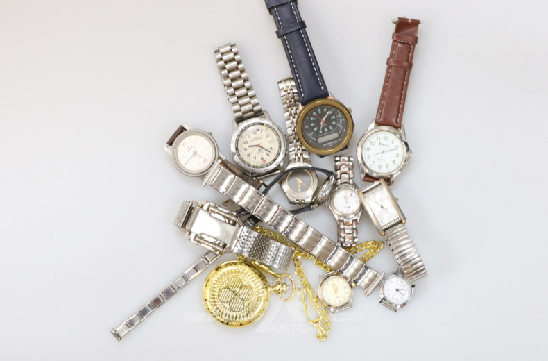 12 Armbanduhren, Damen und Herren