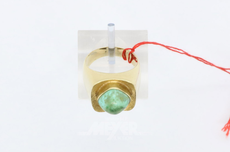 Damenring, 585er GG, mit Türkisstein