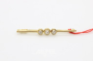 Anstecknadel, 585er GG, mit 3 Brillanten