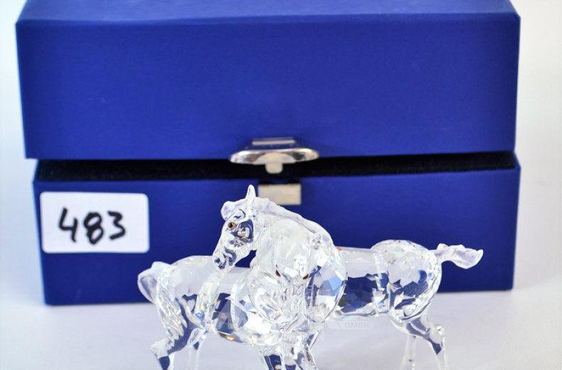 Kristall-Figurengruppe ''Pferde'',