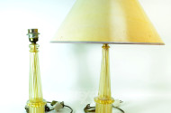 Tischlampenpaar, Glasfuß,