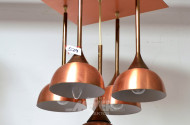 Deckenlampe, 5-flammig, kupferfarben