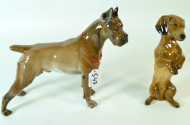 2 Porz.-Figuren ''Dogge u. Dackel''