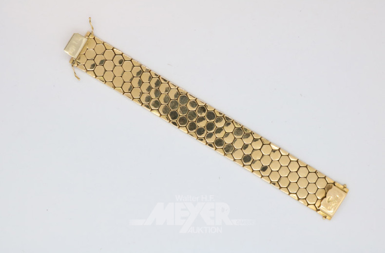 breites Armband, 750er GG