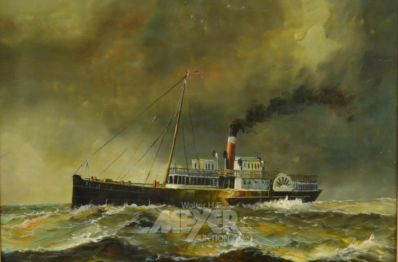 Gemälde ''Dampfschiff''