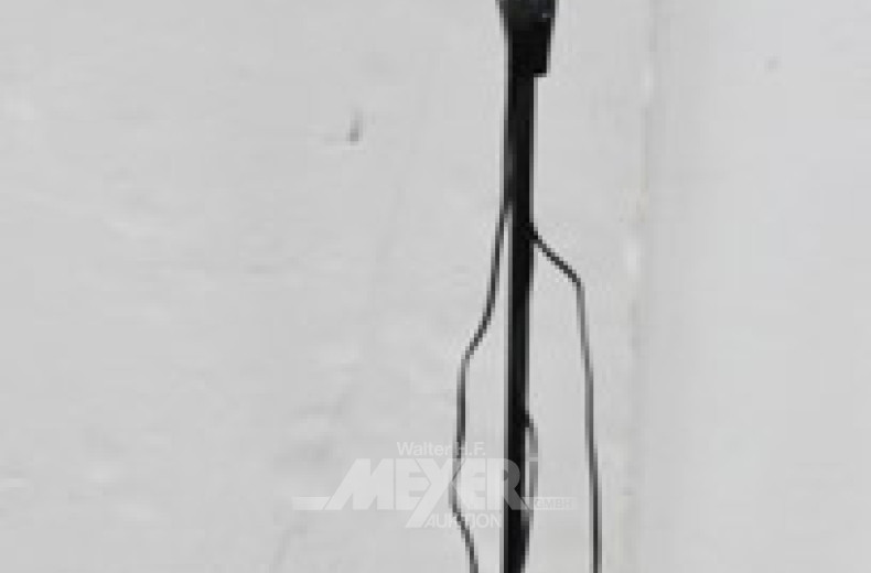 Deckenfluter mit Leselampe, schwarz