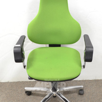Armlehn-Bürodrehstuhl, Stoff grün