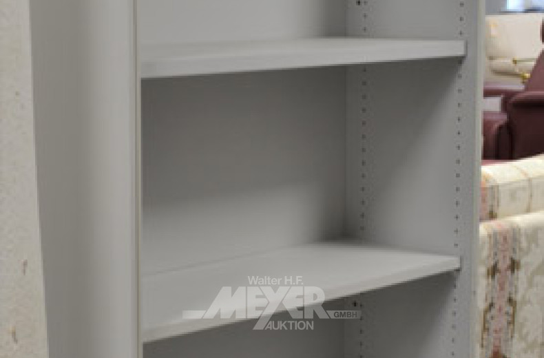 offenes Aktenregal, Kunststoff grau,