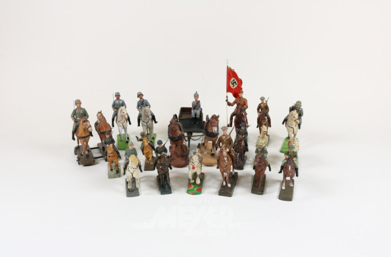 Posten Pferde und Reiter, ca. 18 Stück