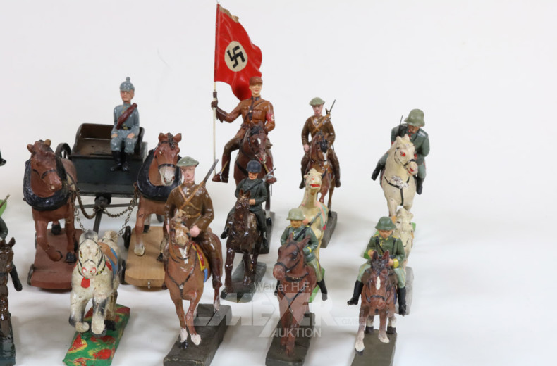 Posten Pferde und Reiter, ca. 18 Stück