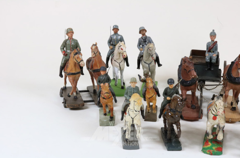 Posten Pferde und Reiter, ca. 18 Stück