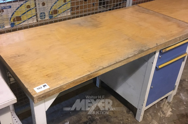 Werkbank mit Magazinunterschrank u.