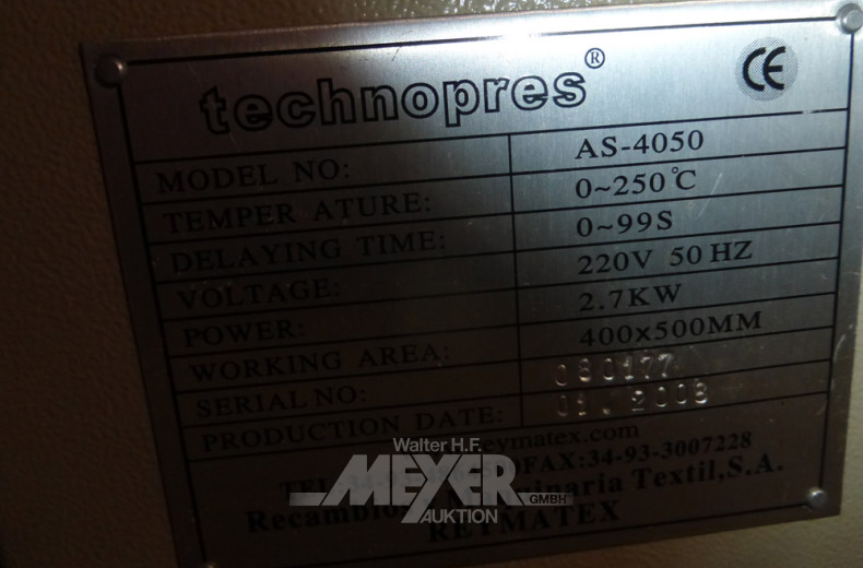 T-Shirt-Heißpresse/Transferpresse