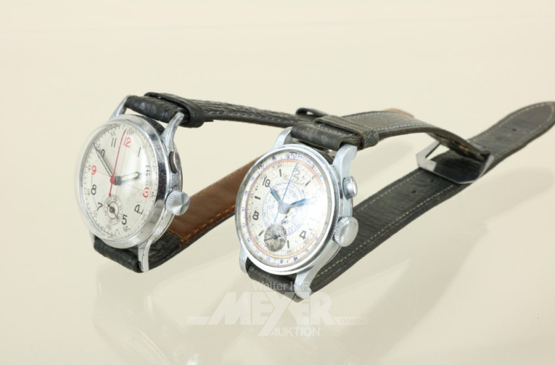 2 versch. Vintage-Uhren u.a. ''CORTEBERT'',