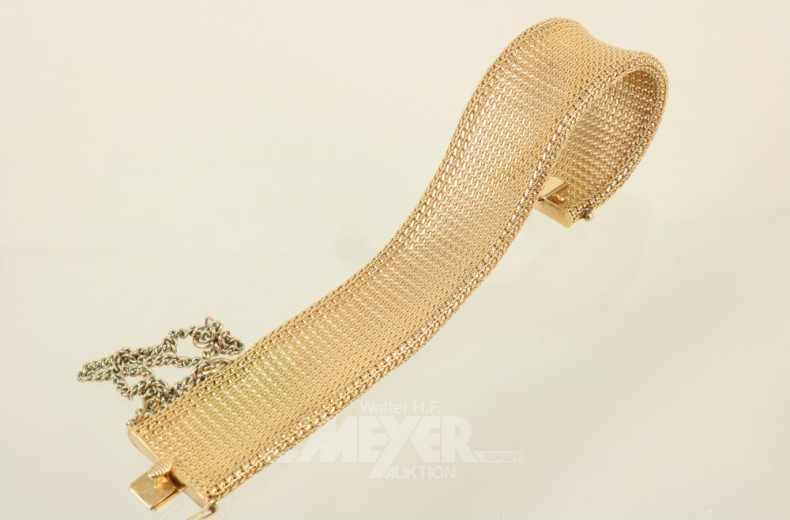 breites Armband, 750er GG,