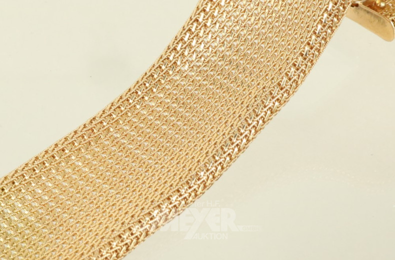 breites Armband, 750er GG,