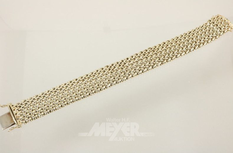 breites Gliederarmband, 585er GG,