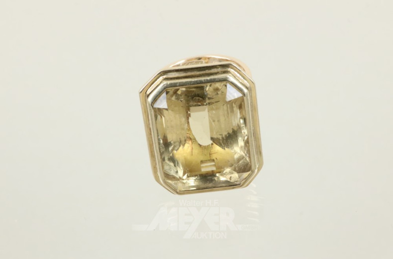 gr. Damenring, 585er GG, besetzt mit