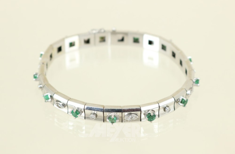 Gliederarmband, 750er WG,