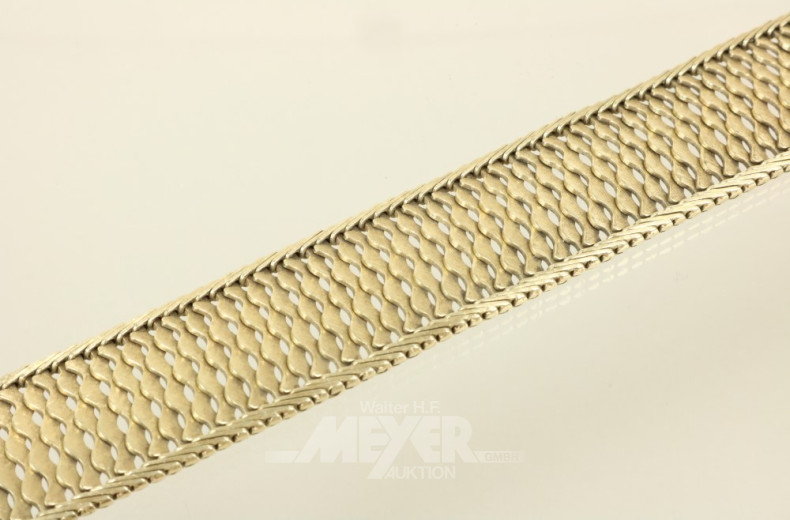 Armband, 585er GG, Schuppenmuster,