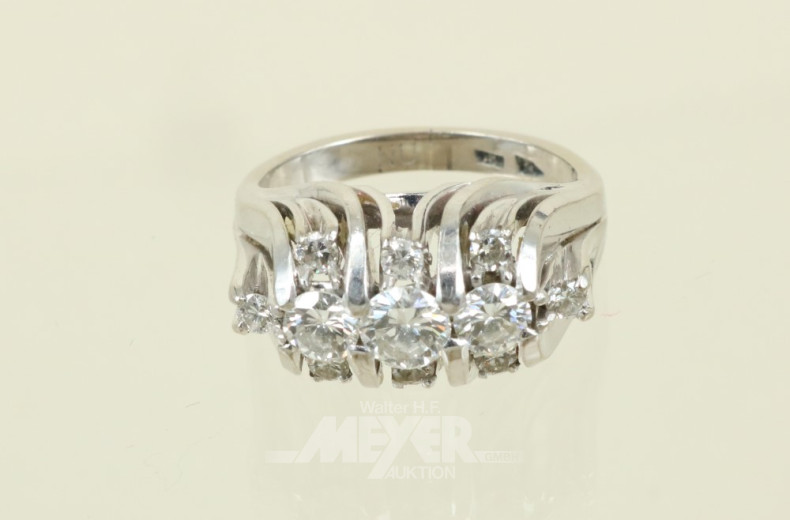 Damenring, 750er WG, besetzt mit