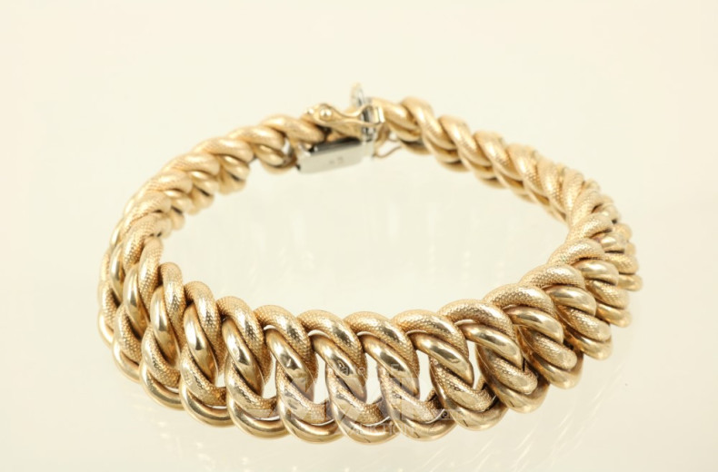 Kettenarmband, 750er GG, ca. 40 g.,