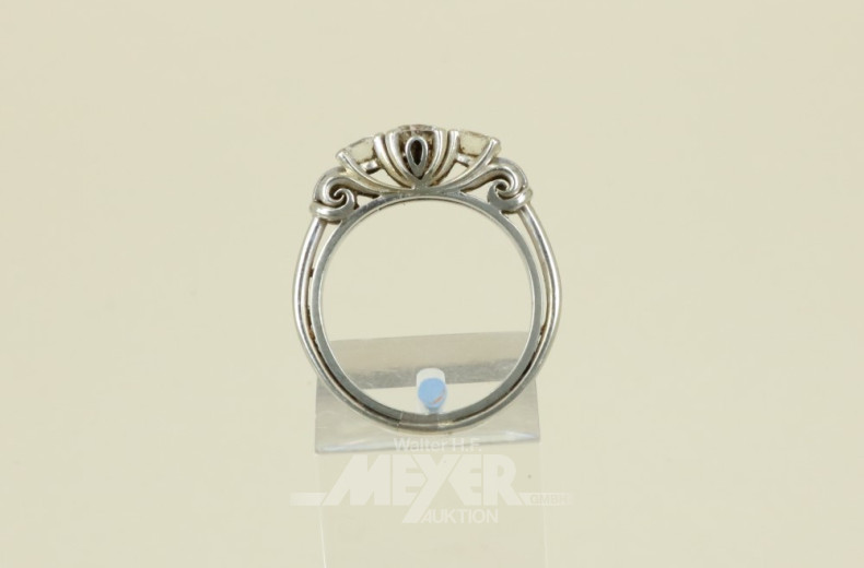 Damenring, 750er WG, besetzt mit