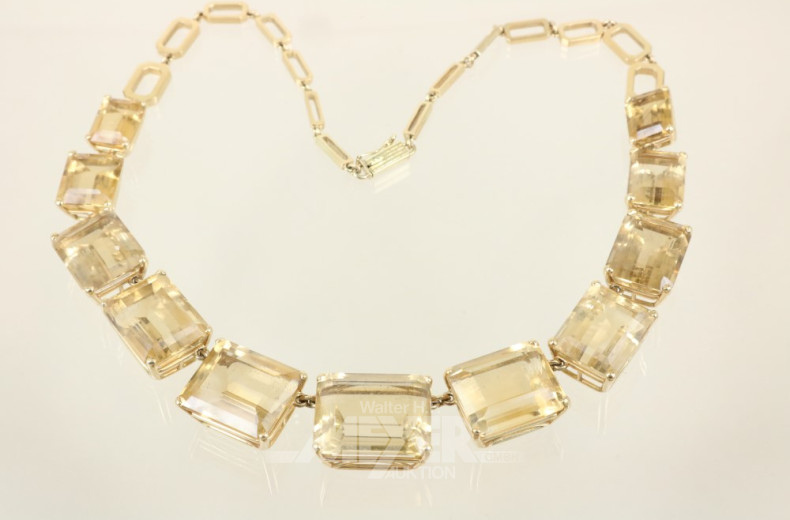 Collier, 585er GG, im Verlauf besetzt