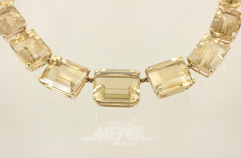 Collier, 585er GG, im Verlauf besetzt