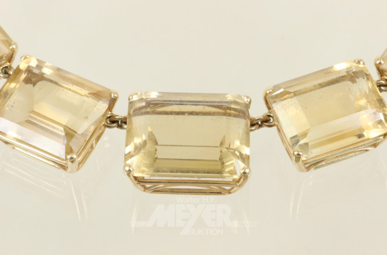 Collier, 585er GG, im Verlauf besetzt