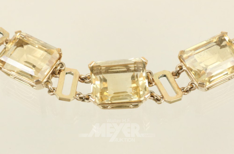 Armband, 585er GG, besetzt mit