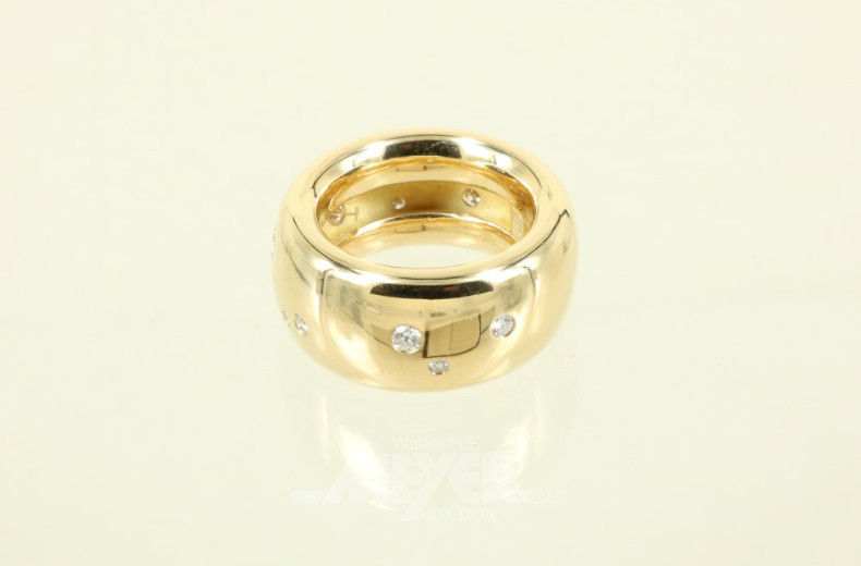 Damenring, 750er GG, ca. 23 g.,