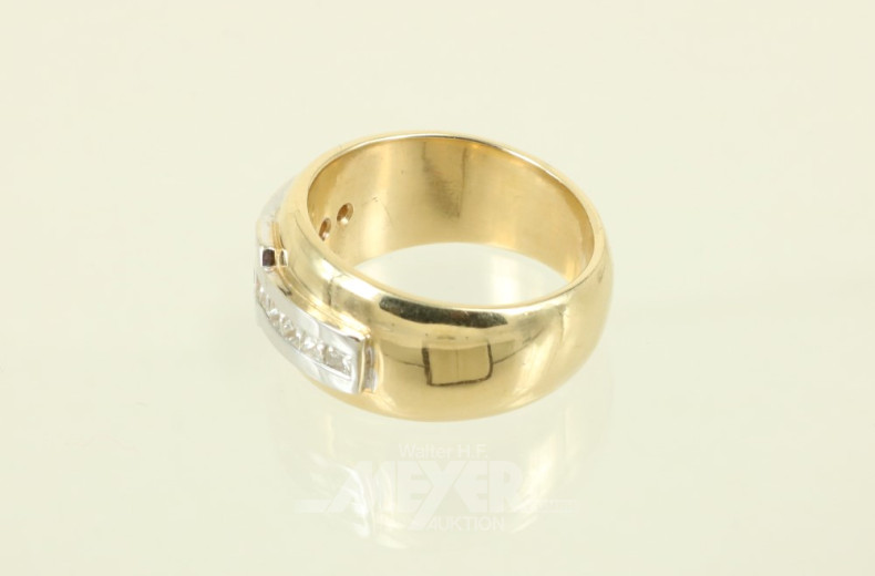 Damenring, 750er GG, ca. 19 g., breite