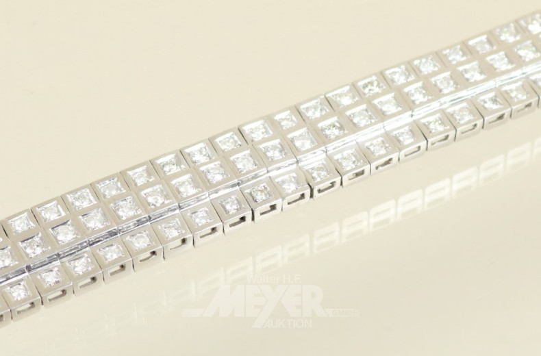 breites Gliederarmband, 750er WG,