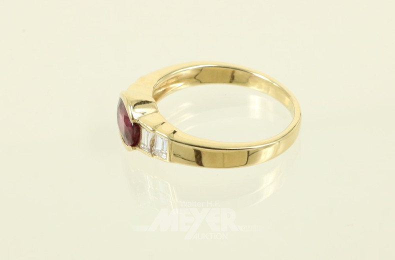 Damenring., 750er GG, Bandringform,