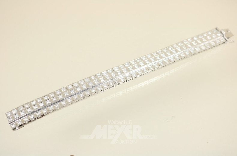 breites Gliederarmband, 750er WG,