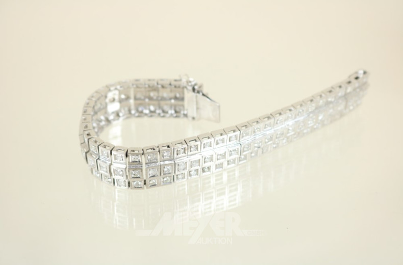 breites Gliederarmband, 750er WG,