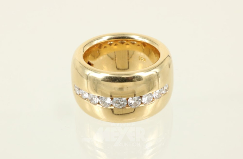 Damenring, 750er GG, breite Bandringform