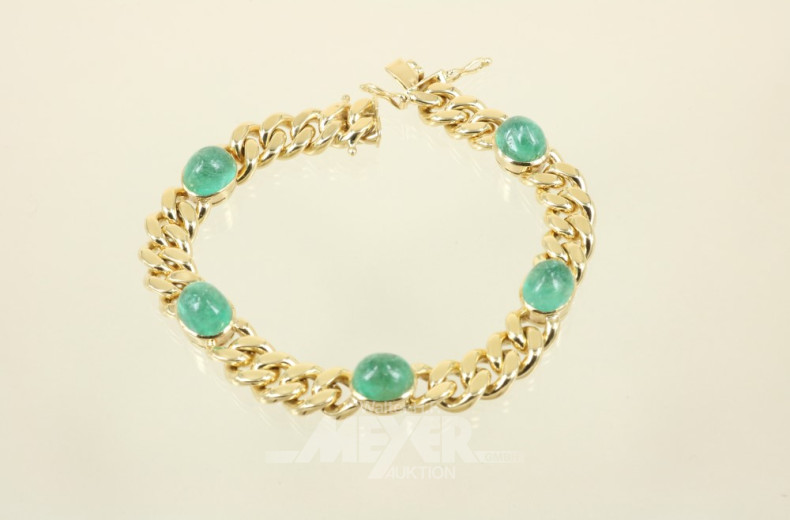 Panzerarmband, 750er GG, ca. 57,5 g.,