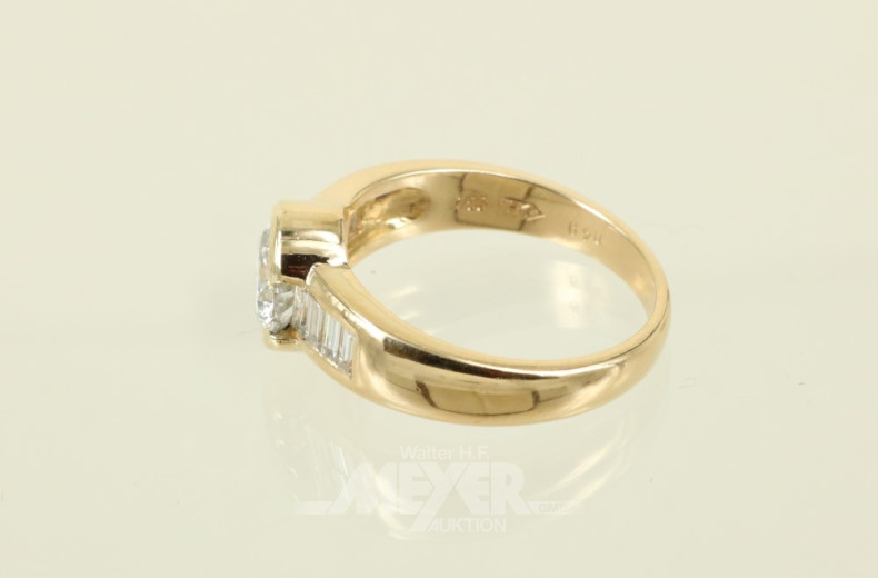 Damenring, 750er GG, schmale Bandring-