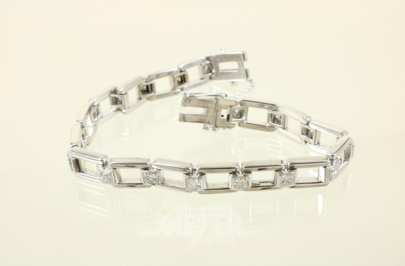 Armband, 585er WG, ca. 32 g.,