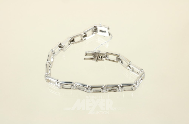 Armband, 585er WG, ca. 32 g.,